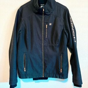 Cinch Metallic Rose Women's Large Black Western Bonded Concealed Carry Jacket